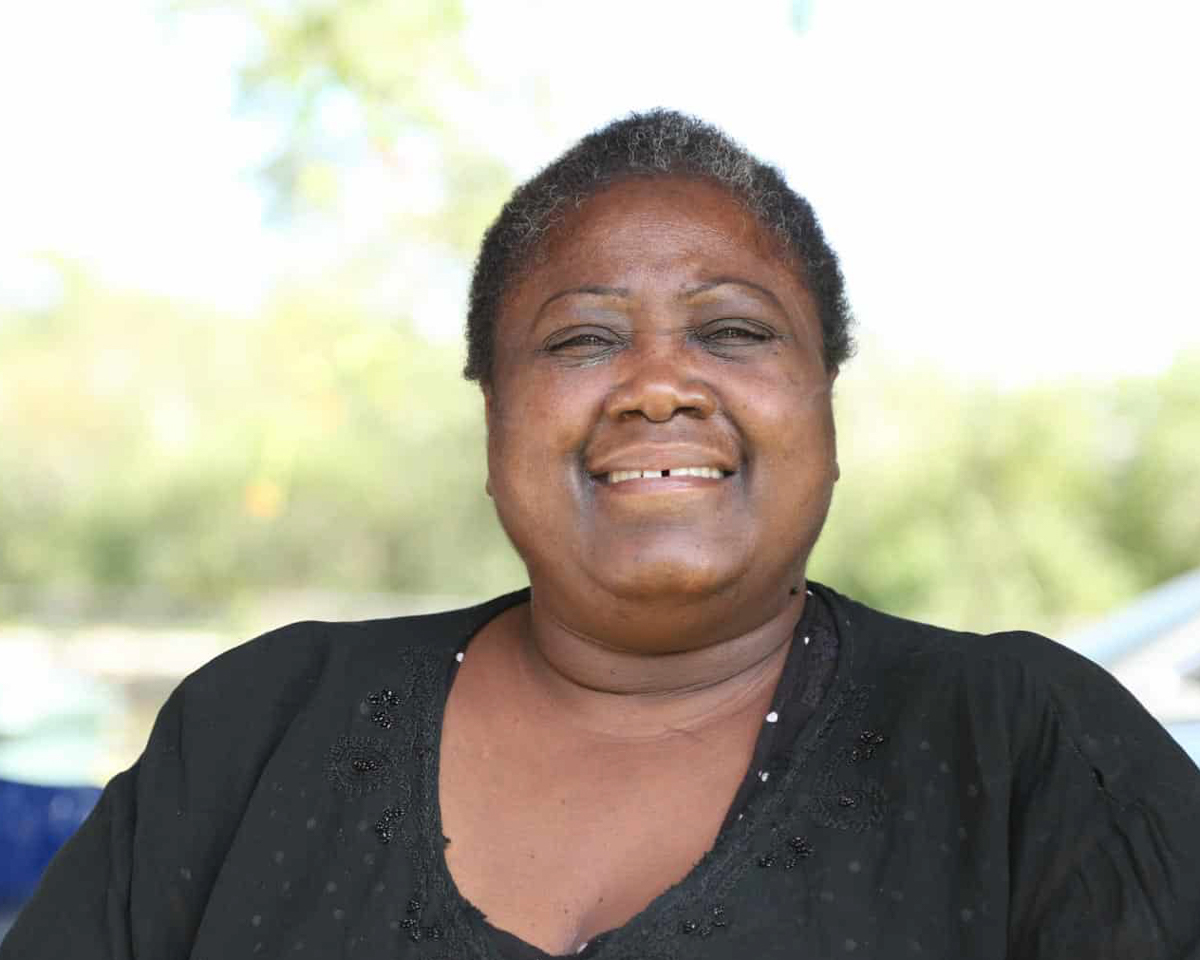 advoacte-hurricane-help-annie Annie, a kidnapping survivor and victim’s advocate, smiles as she sits, thankful for the help.