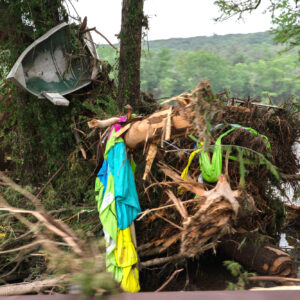 Texas flooding - damage scene