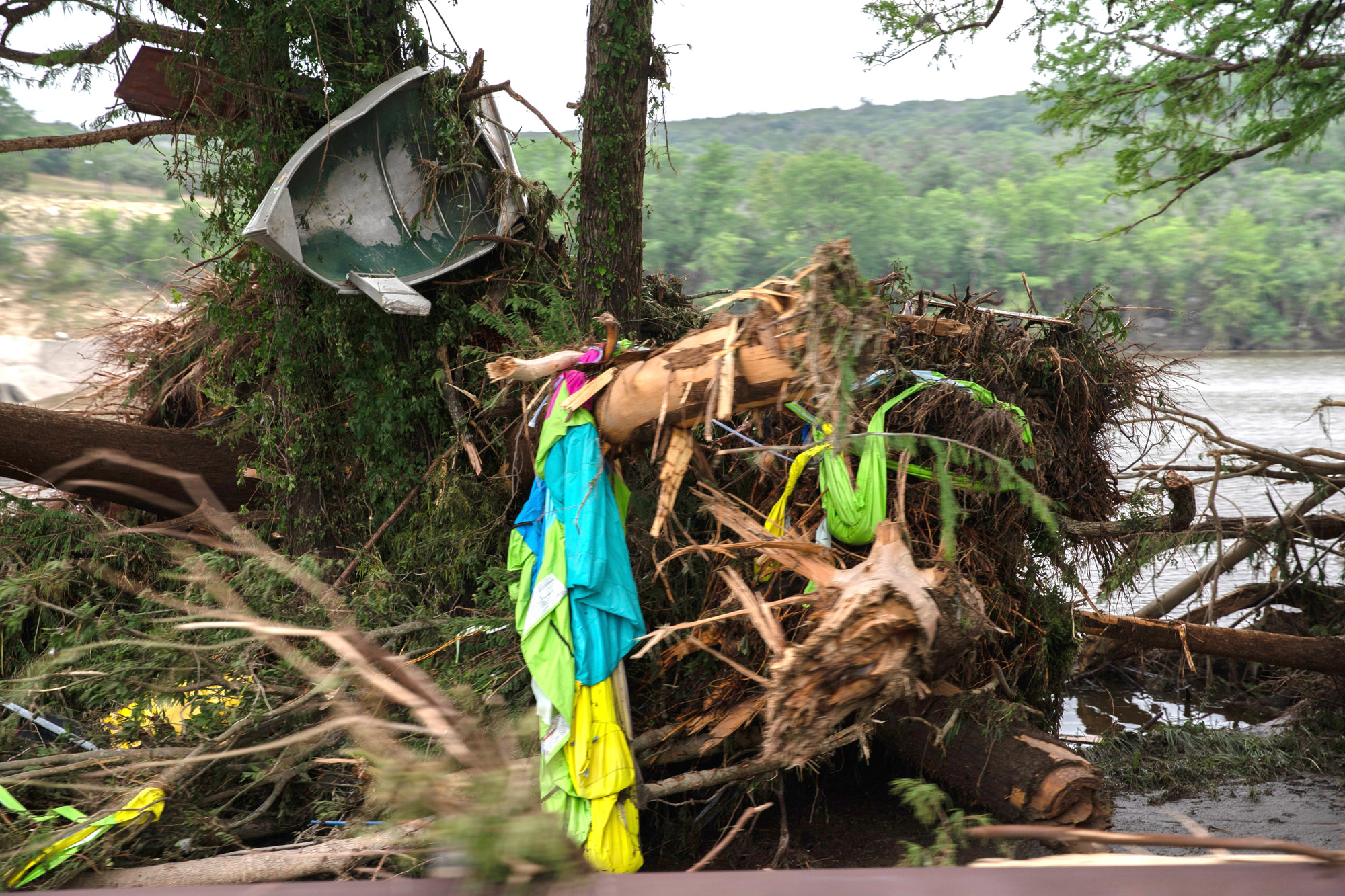 Texas flooding - damage scene